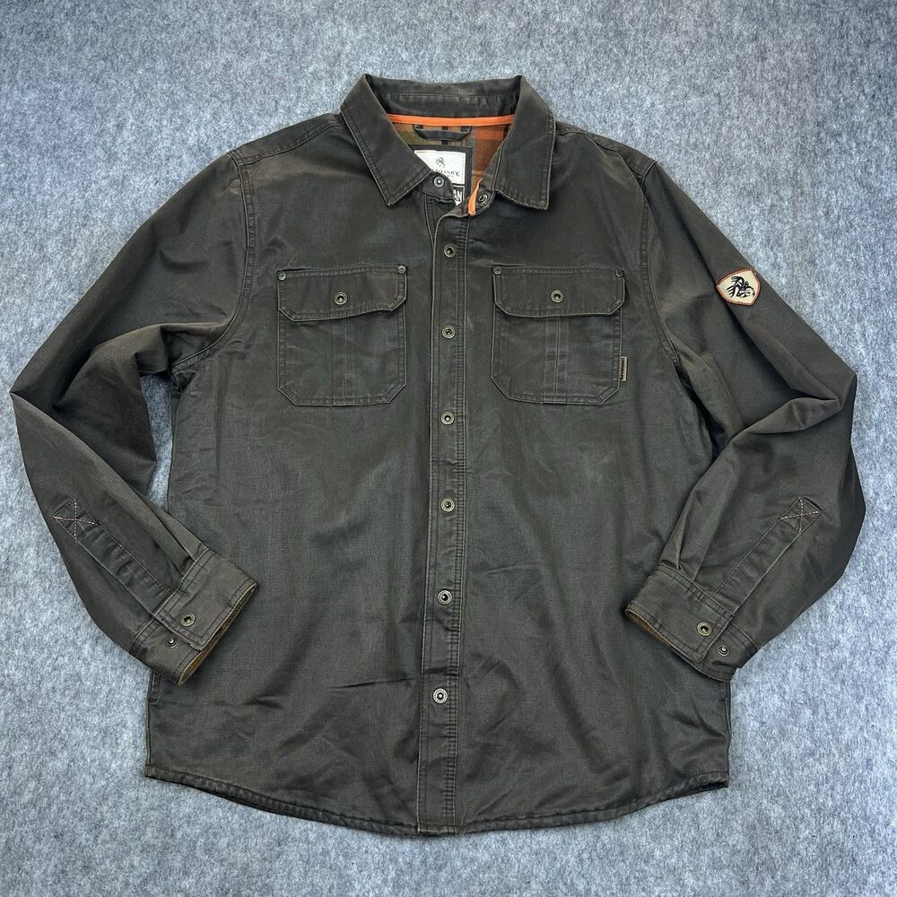 Legendary Whitetails Men's The Journeyman Flannel Lined Shirt Jacket Snap Size L